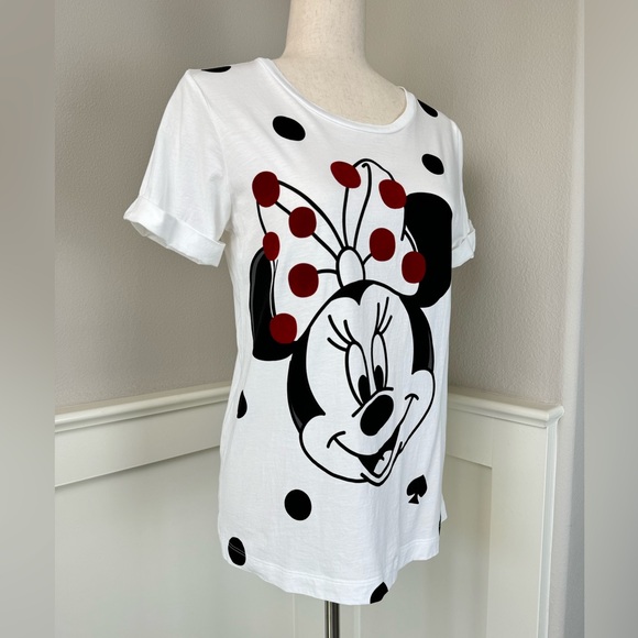 Disney Kate Spade Minnie Mouse Short Sleeve Cotton T-Shirt Tee Top Size Small - Picture 4 of 15